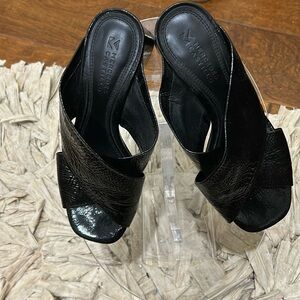 Gently used black slides